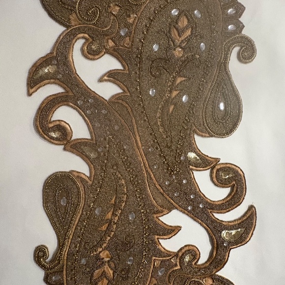 Kim Seybert NYC Gold & Crystal Beaded Table Runner 47”x20” Retail $815.00 - Picture 2 of 12